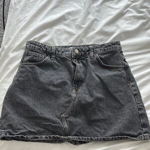 Topshop Black Denim Skirt